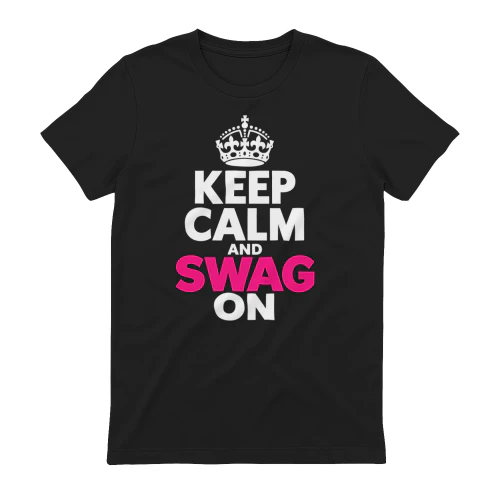 Keep Calm and Swag On Crown Graphic T-Shirt