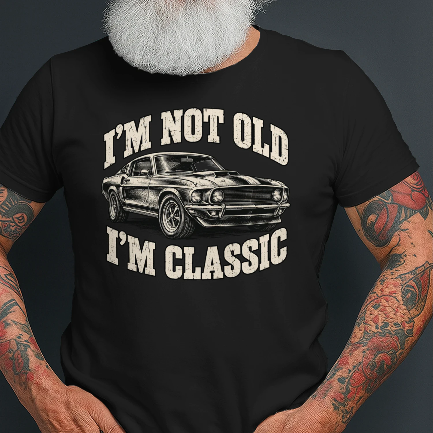 I’m Not Old I’m Classic Vintage Car T-Shirt, Retro Muscle Car Graphic Tee, Funny Classic Car Shirt