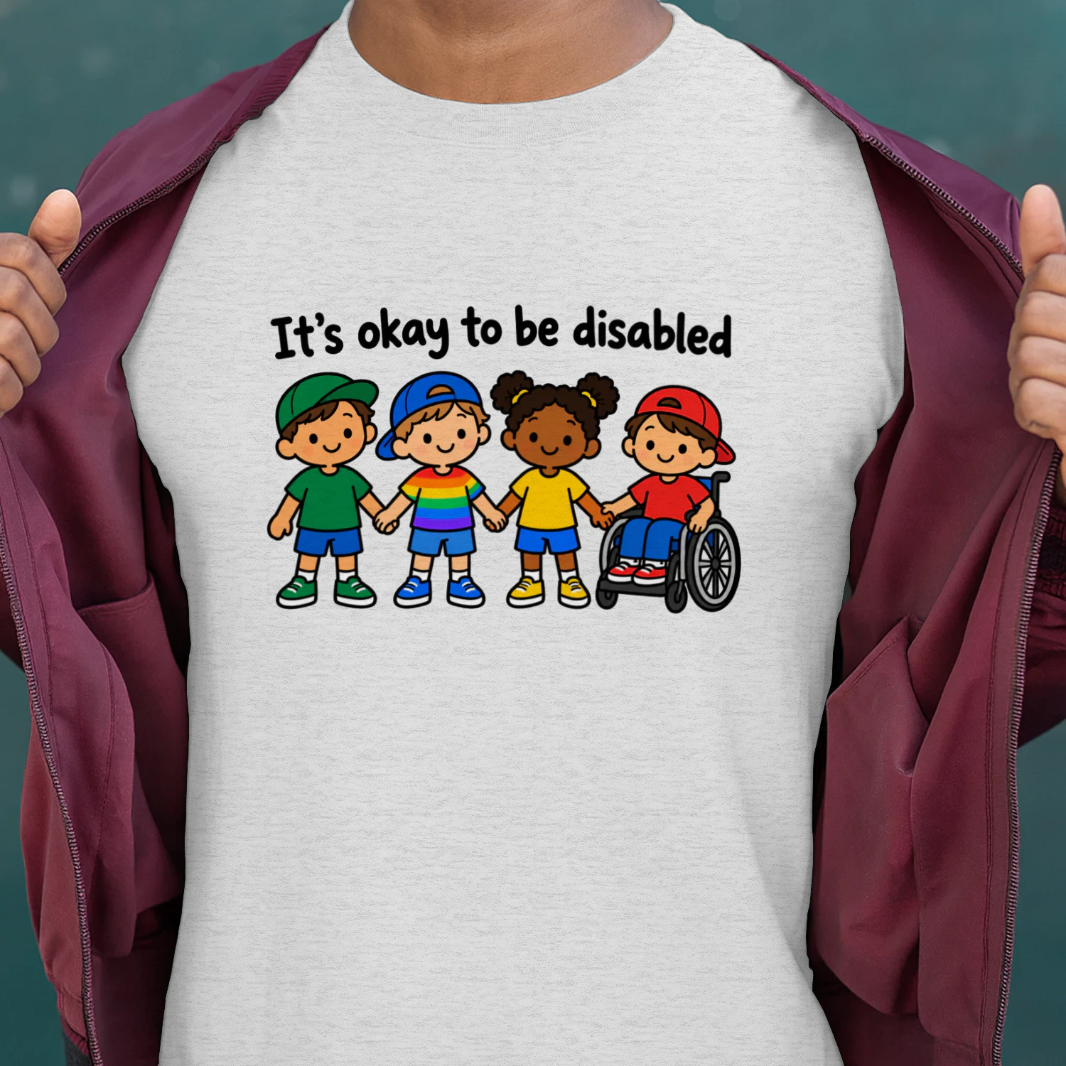 t’s Okay to Be Disabled T-Shirt, Disability Awareness