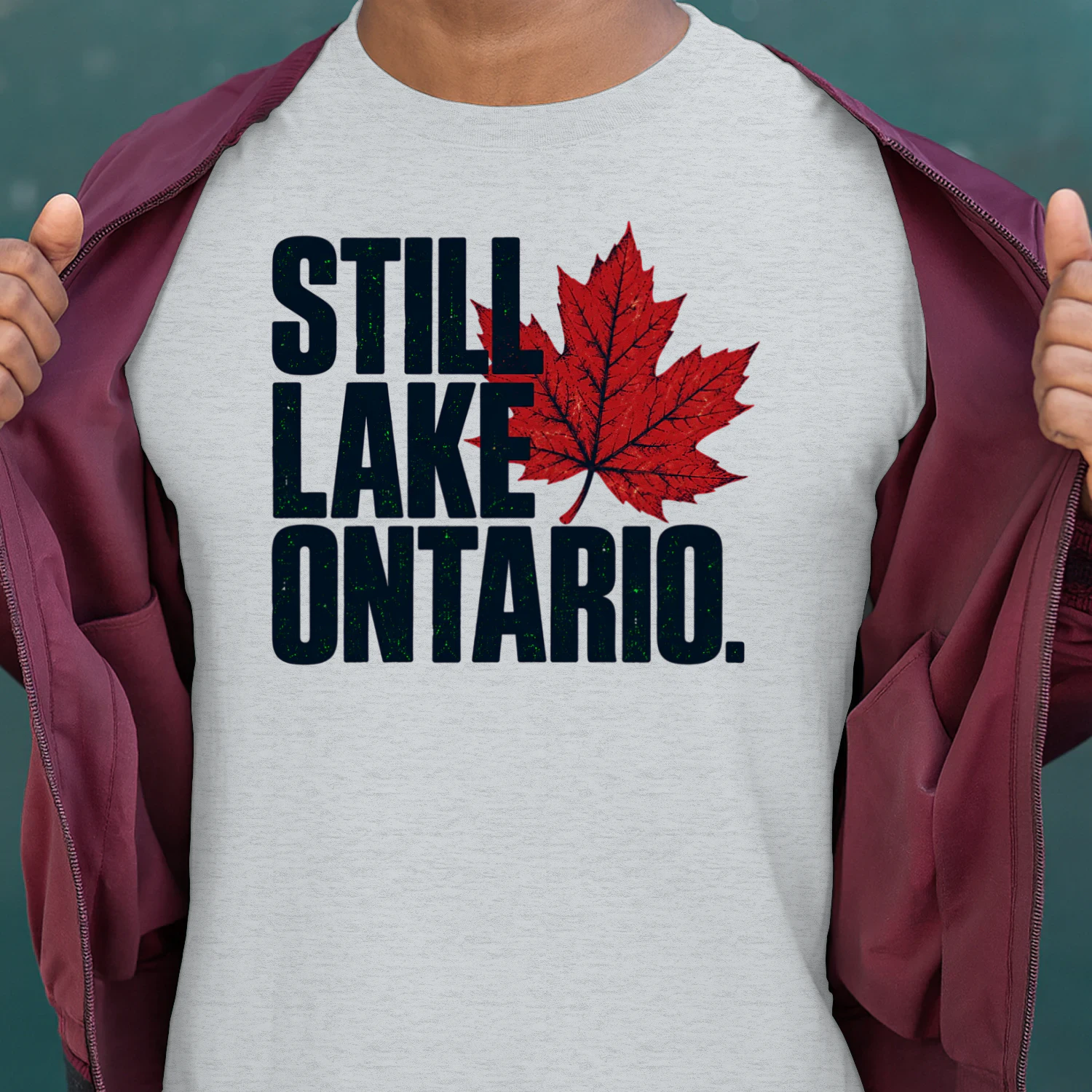 till Lake Ontario Maple Leaf T-Shirt