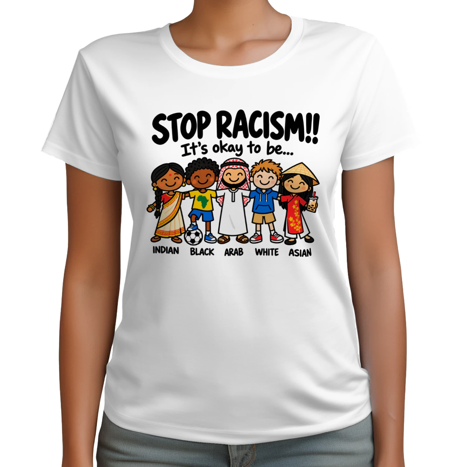 Stop Racism Diversity & Inclusion T-Shirt, Equality Unity Anti Racism Graphic Tee