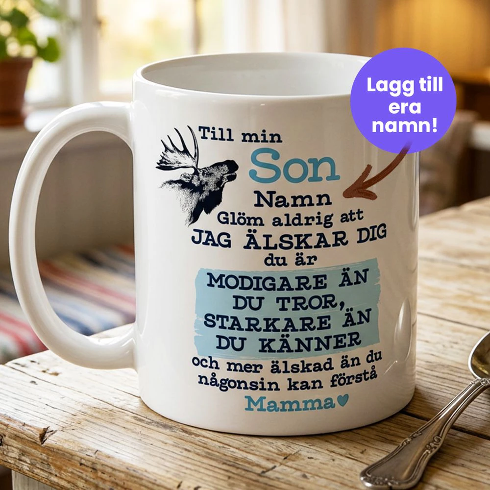 Till min Son, Mamma ♥ Mugg