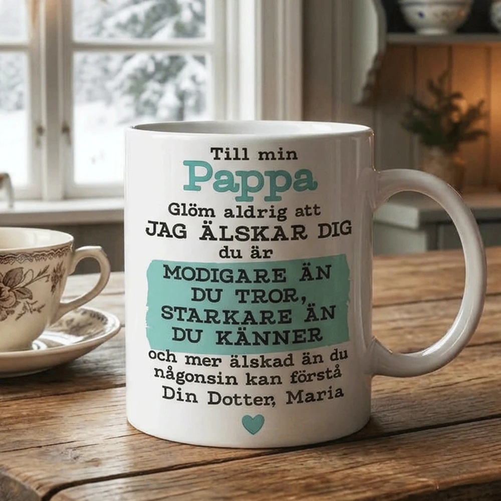 Personlig mugg till min Pappa med Namn