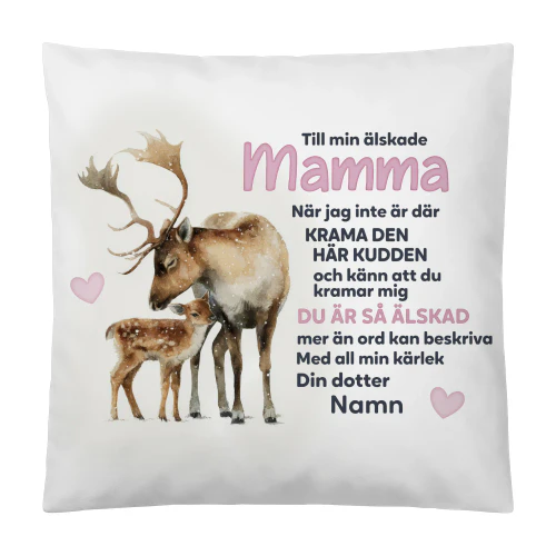 Personlig Mamma Kudde - Du är så älskad