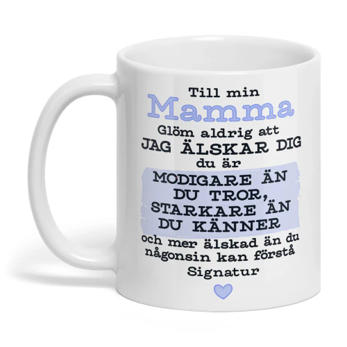 Personlig mugg till min Mamma – med namn