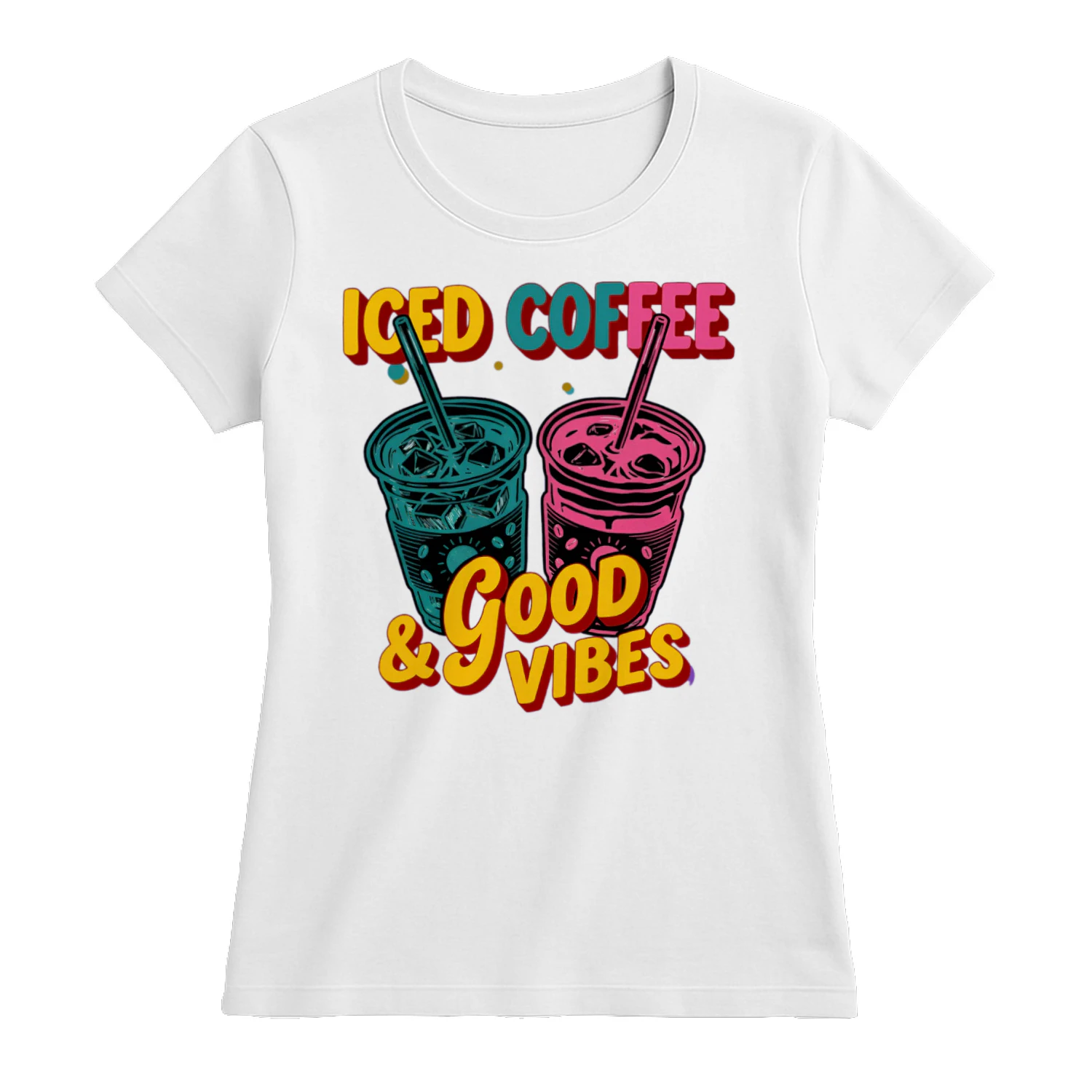 Iced Coffee & Good Vibes T-Shirt