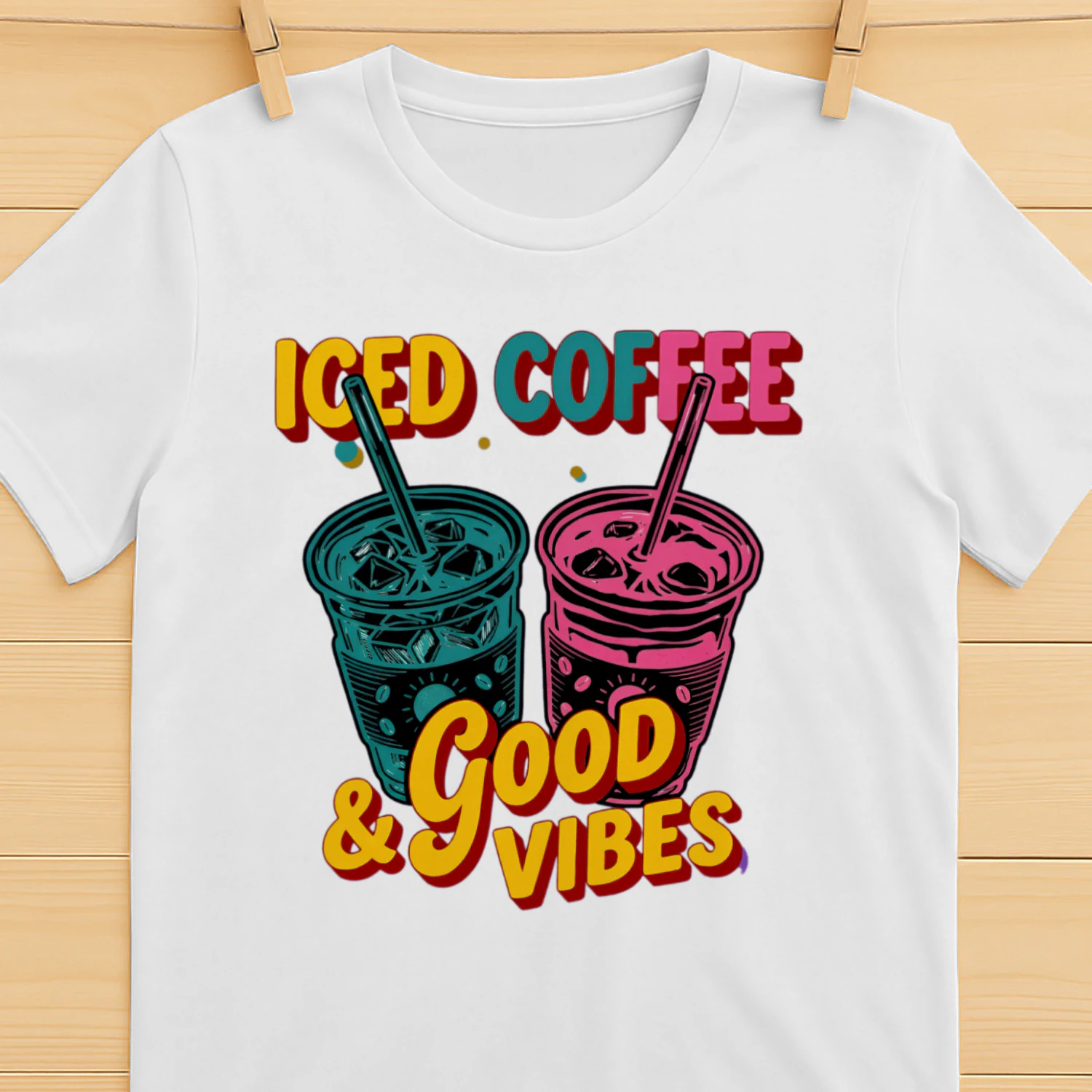 Iced Coffee & Good Vibes T-Shirt