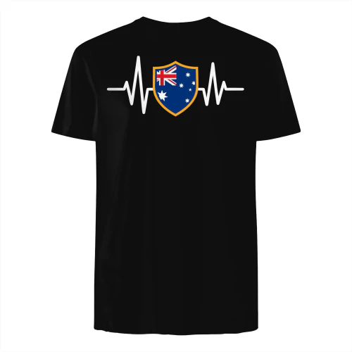 Australian Flag Heartbeat T-Shirt 