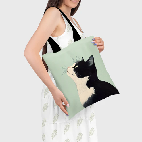 CuriousTuxedo Cat ToteBag