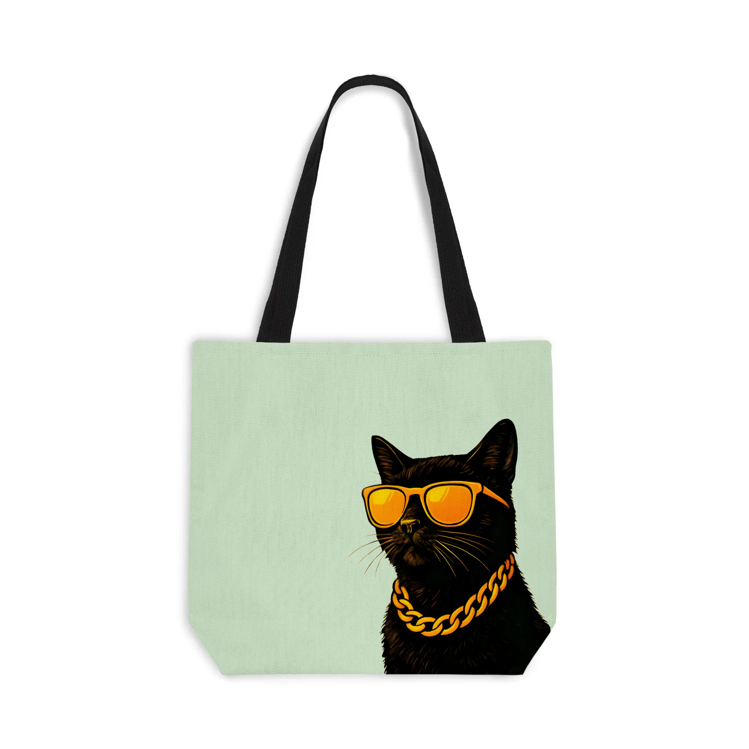Cool Black Cat Sunglasses Tote Bag
