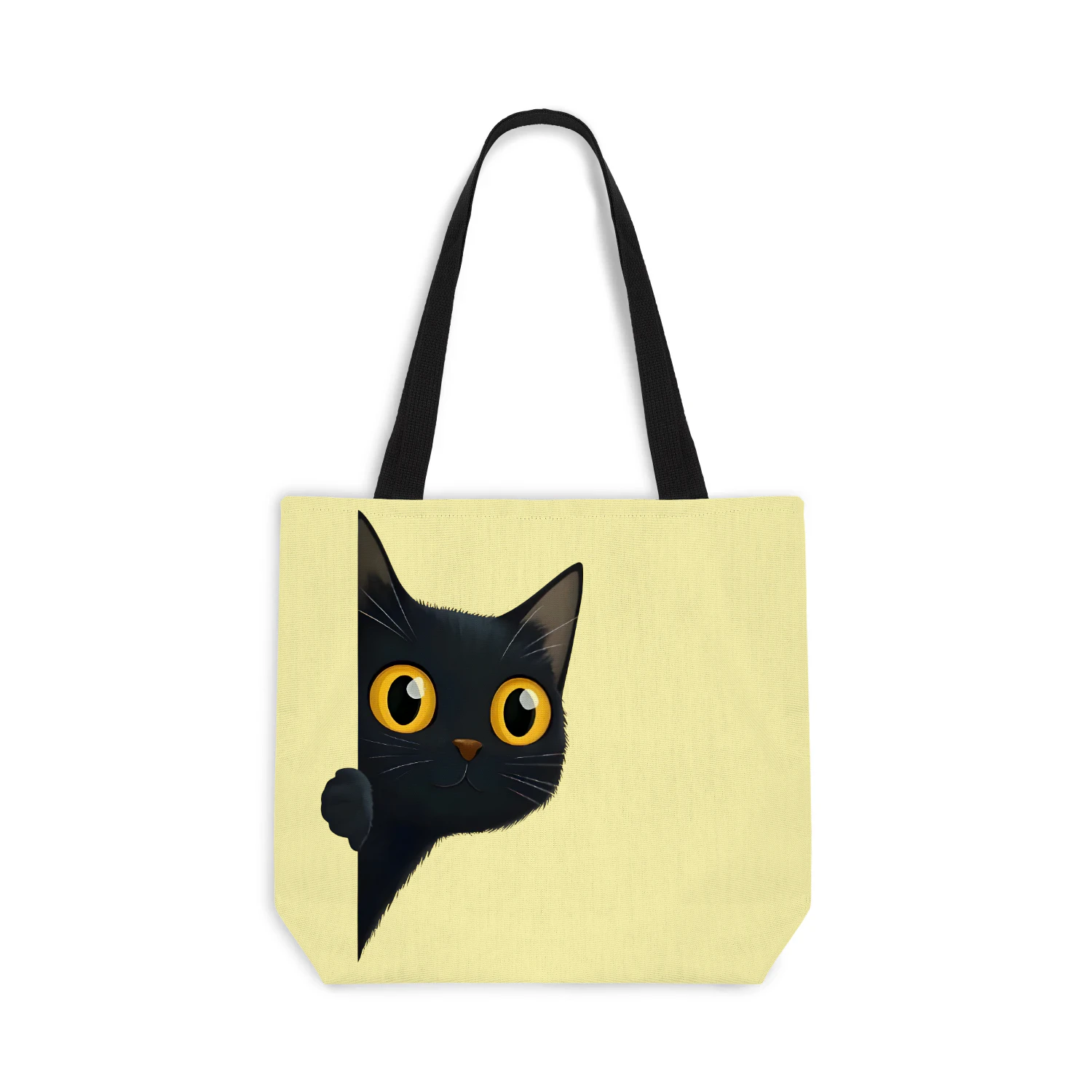 Peekaboo Black Cat Tote Bag 