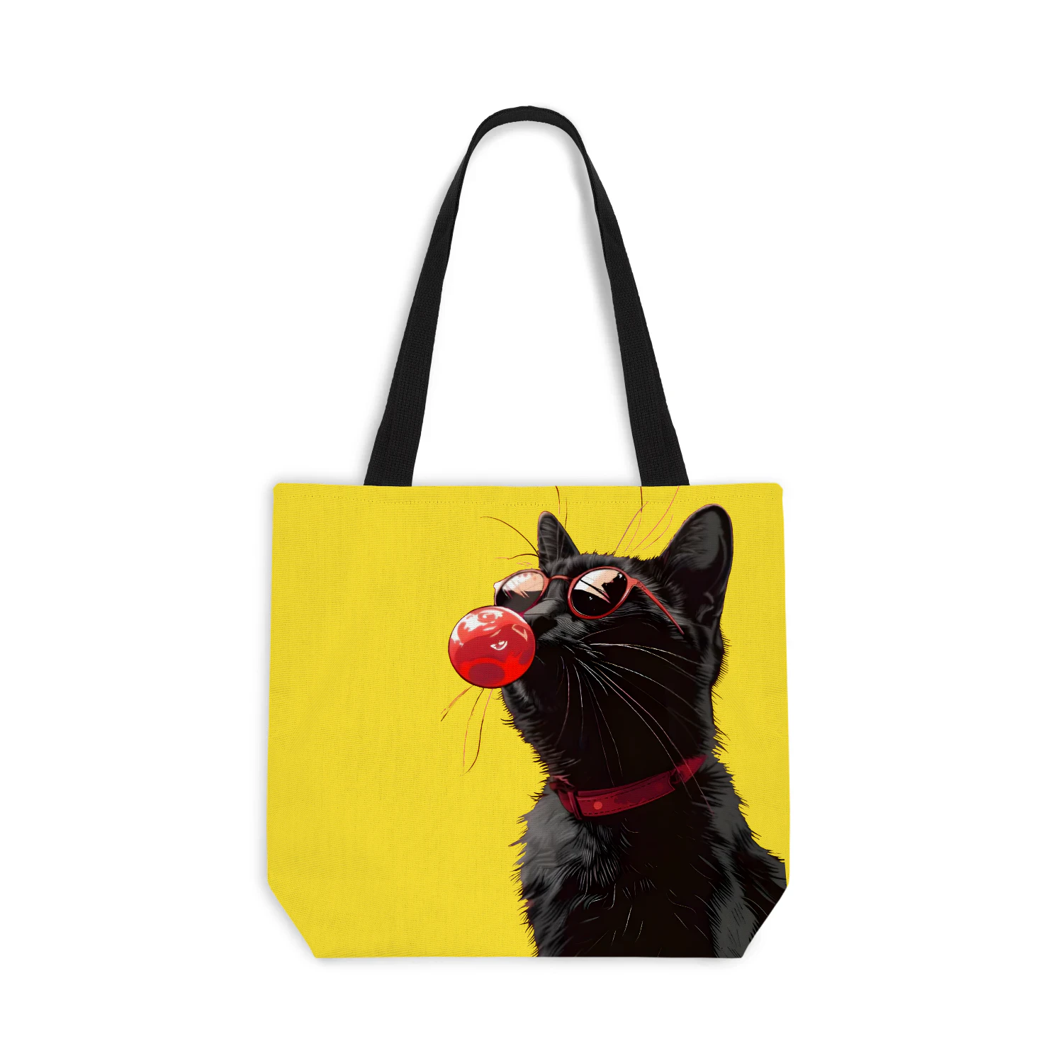 Funny Bubblegum Cat Tote Bag