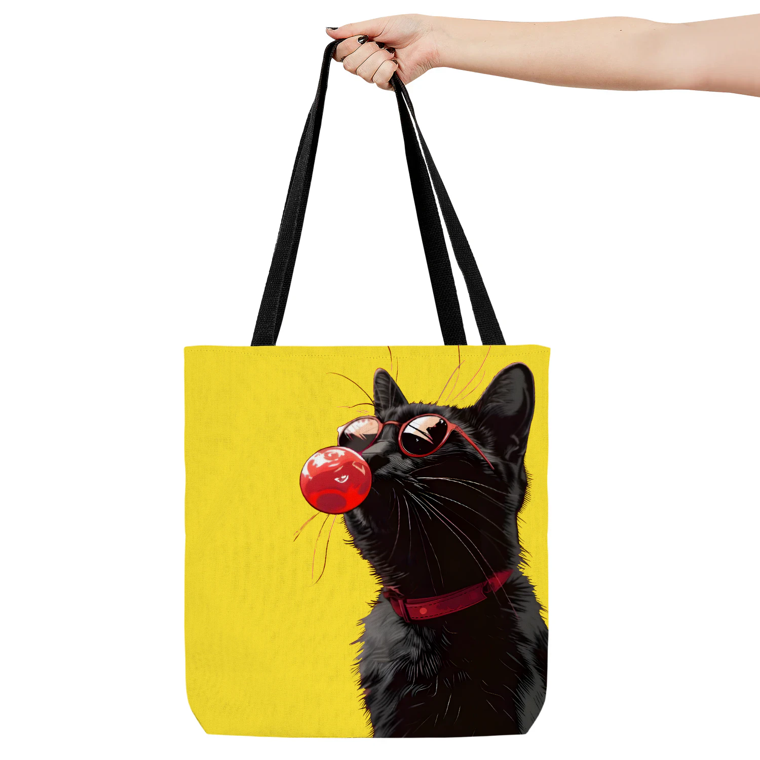 Funny Bubblegum Cat Tote Bag