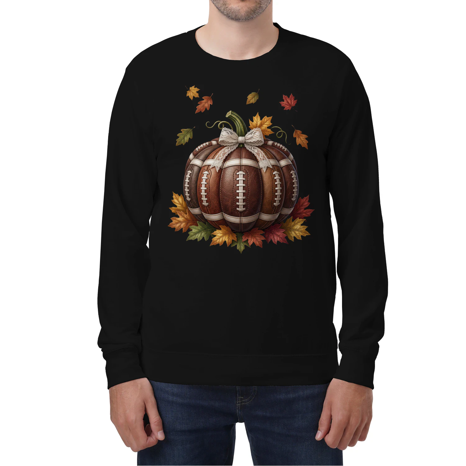 Football Pumpkin Sweatshirt, Fall Game Day Crewneck, Autumn Sports Fan Sweatshirt, Tailgate Season Graphic, Sunday Football