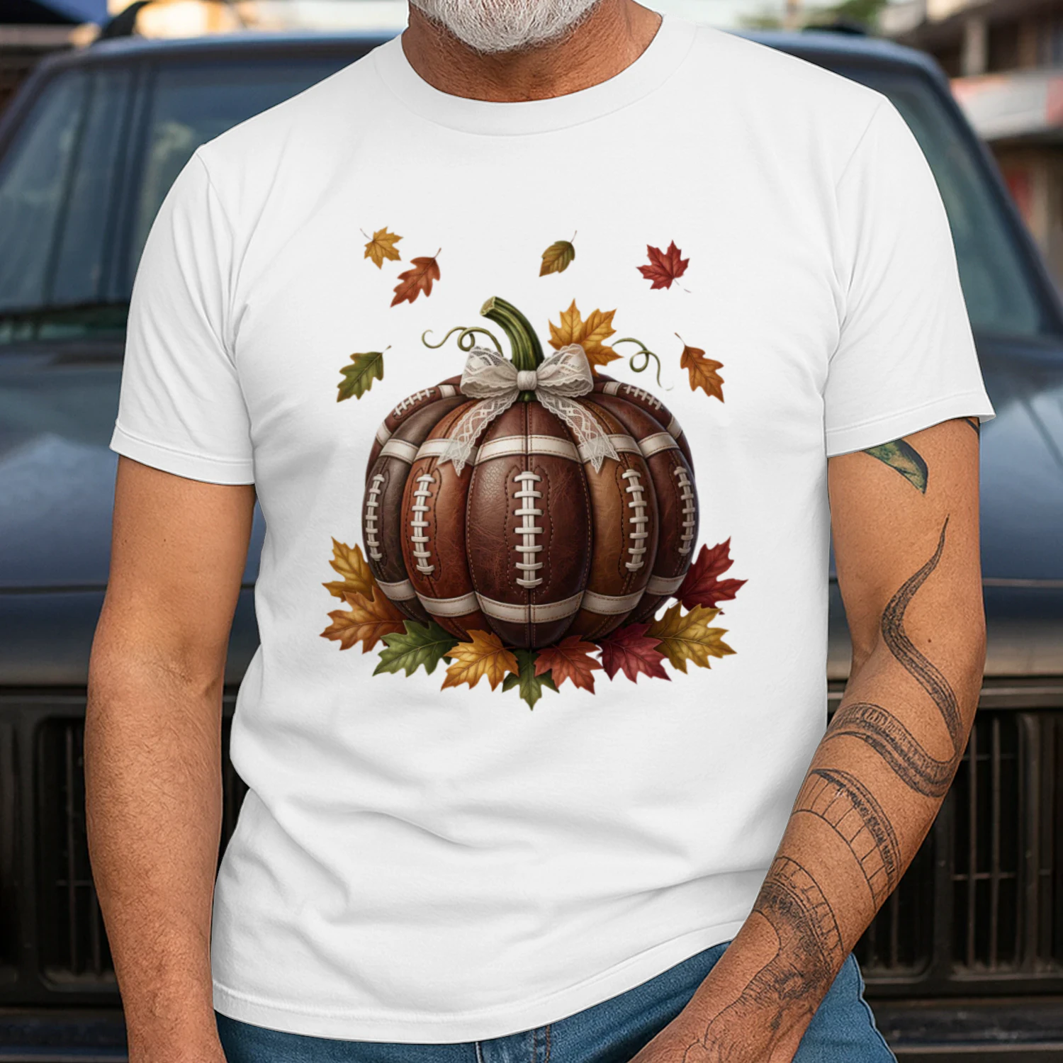 Football Pumpkin Shirt, Fall Game Day T-Shirt, Autumn Sports Fan Tee, Tailgate Season Graphic Shirt, Cute Sunday Football