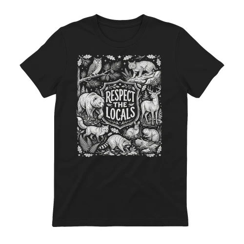 Respect the Locals Woodland Animals Vintage T-shirt