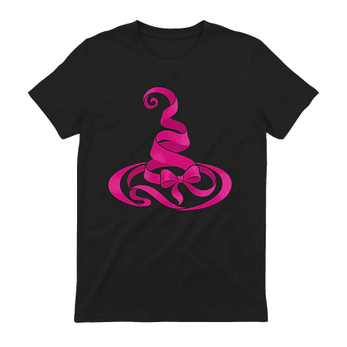 Breast Cancer Awareness Halloween Shirt, Pink Ribbon Witch Hat Tee, Breast Cancer Survivor Gift, October Awareness Shirt