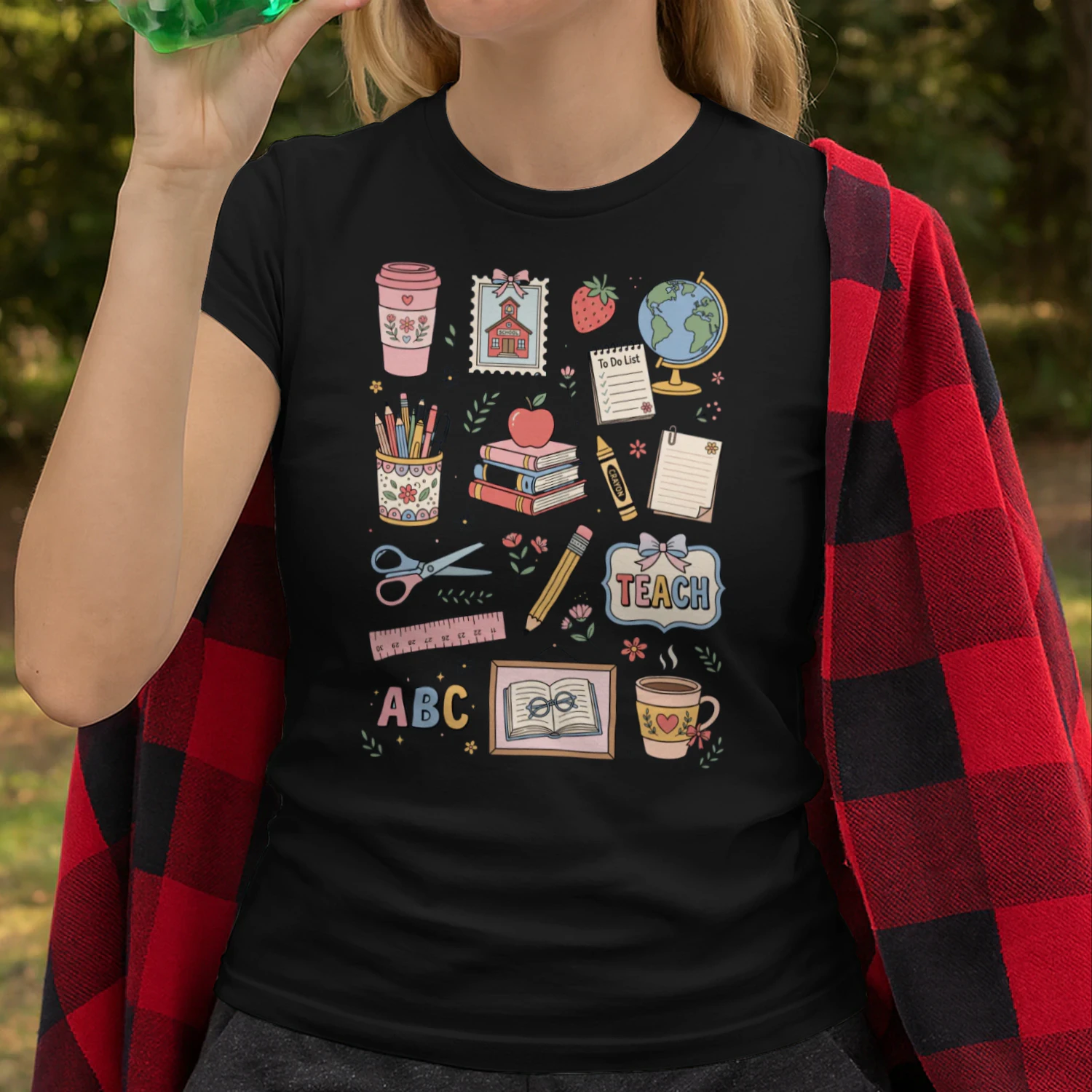 Teacher School Supplies Shirt, Cute Retro Classroom Shirt, Teacher Life Tee, Back to School Shirt, Teacher Gift Shirt