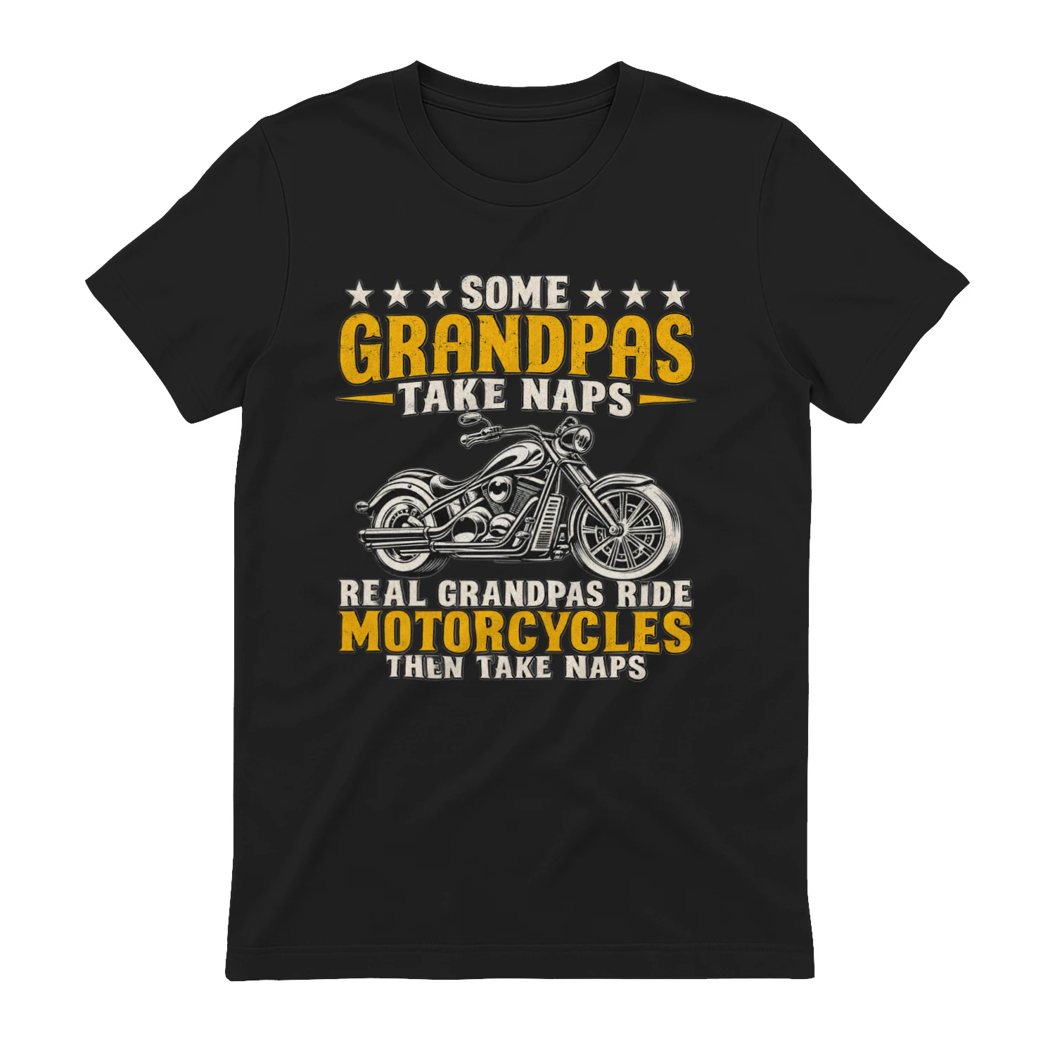 Funny Grandpa Motorcycle T-Shirt – Some Grandpas Take Naps – Vintage Biker Gift for Grandpa