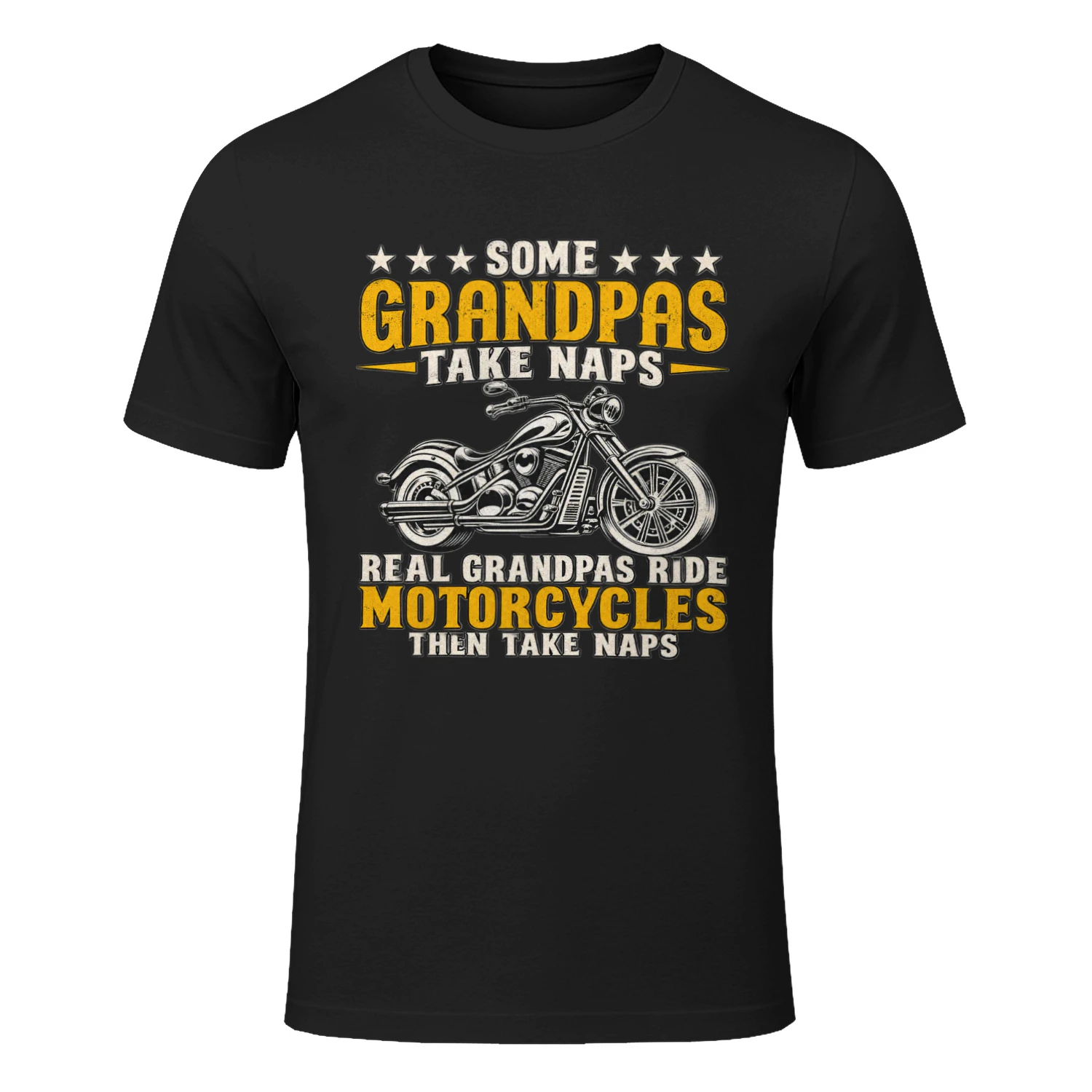 Funny Grandpa Motorcycle T-Shirt – Some Grandpas Take Naps – Vintage Biker Gift for Grandpa