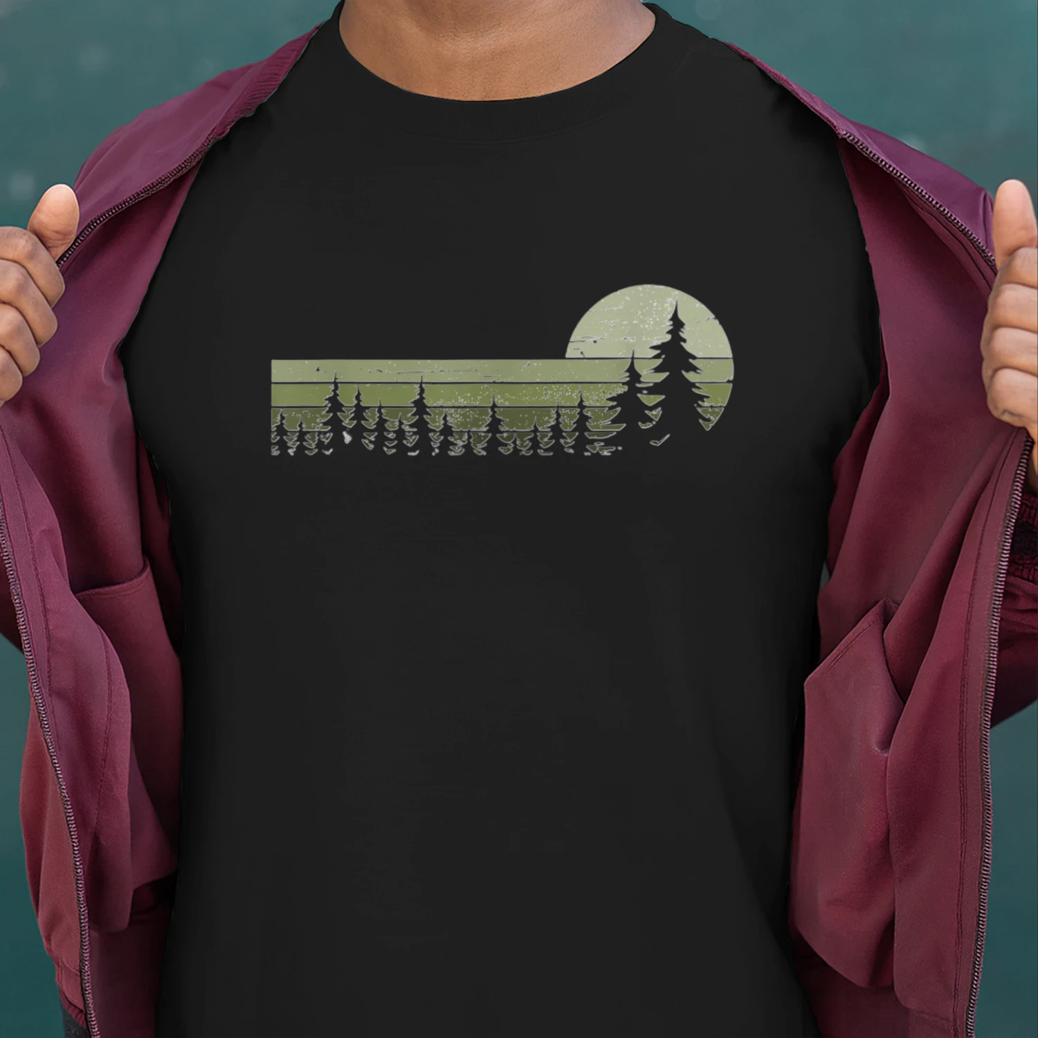 Vintage Forest Wildlife T-Shirt – Nature Lover Hiking & Outdoor Graphic Tee