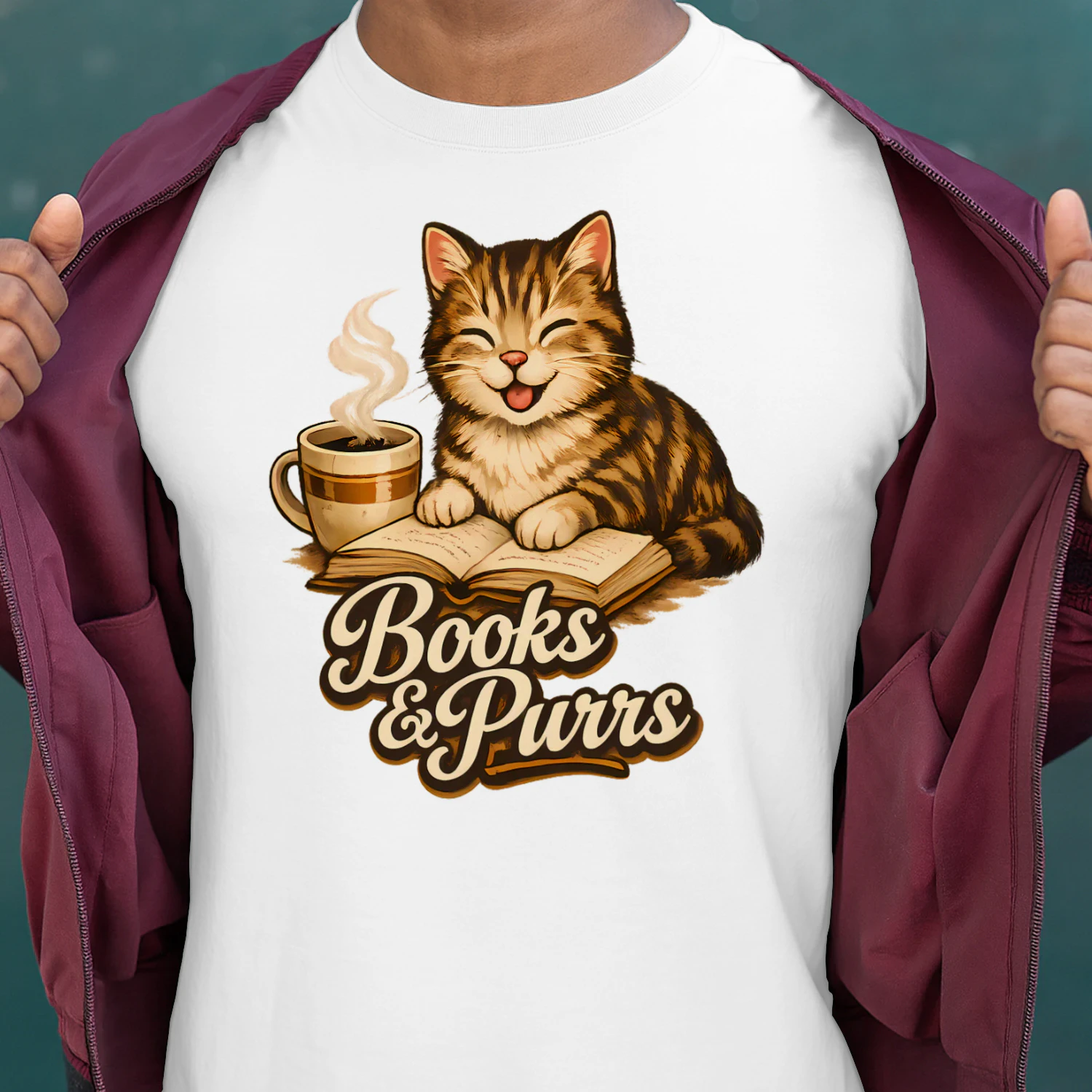 Coffee & Cats Make Everything Better Shirt – Cozy Cat Lover Tee, Warm Coffee Aesthetic Design