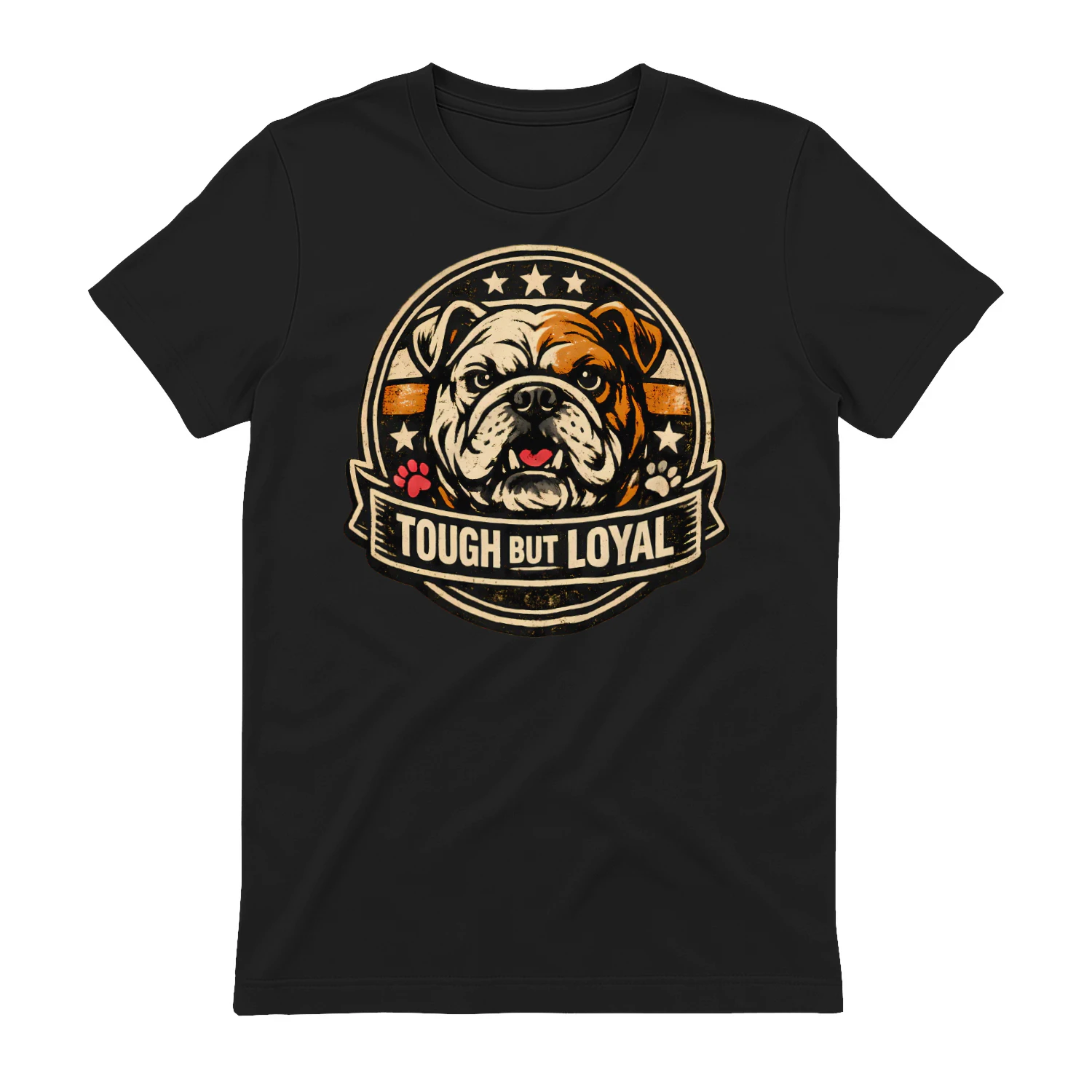 Tough But Loyal Bulldog Shirt – Vintage Dog Lover Tee, Strong Personality Pet Design, Bold Masculine Graphic