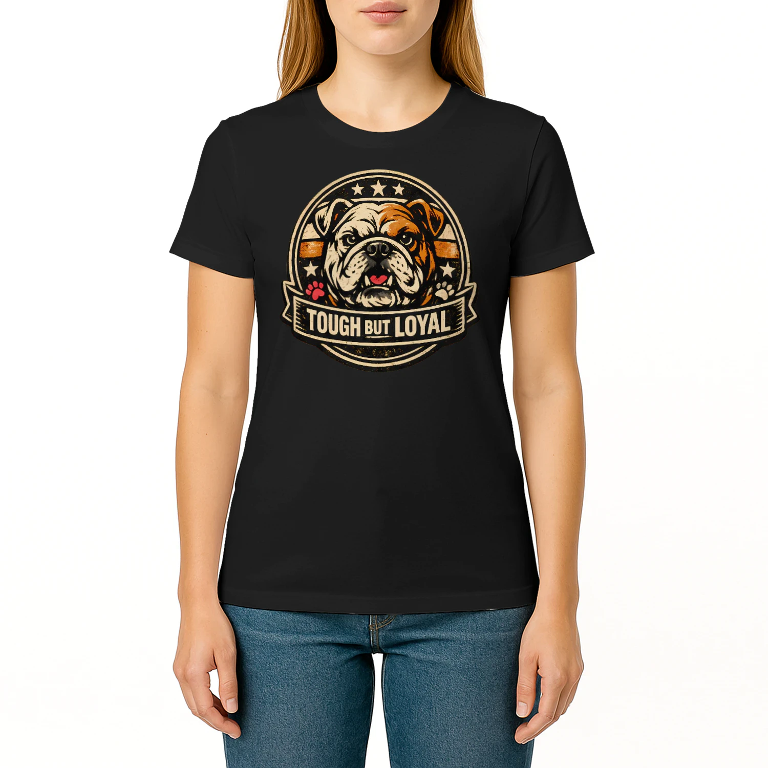 Tough But Loyal Bulldog Shirt – Vintage Dog Lover Tee, Strong Personality Pet Design, Bold Masculine Graphic