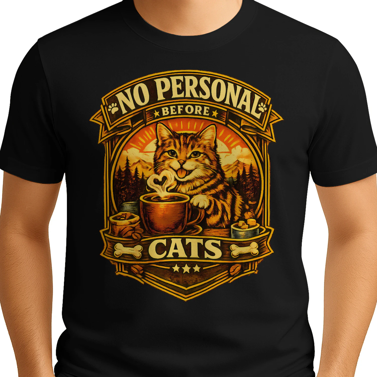 Zero Meows Given Shirt – Graffiti Street Cat Tee, Neon Urban Style, Funny Attitude Pet Lover Design