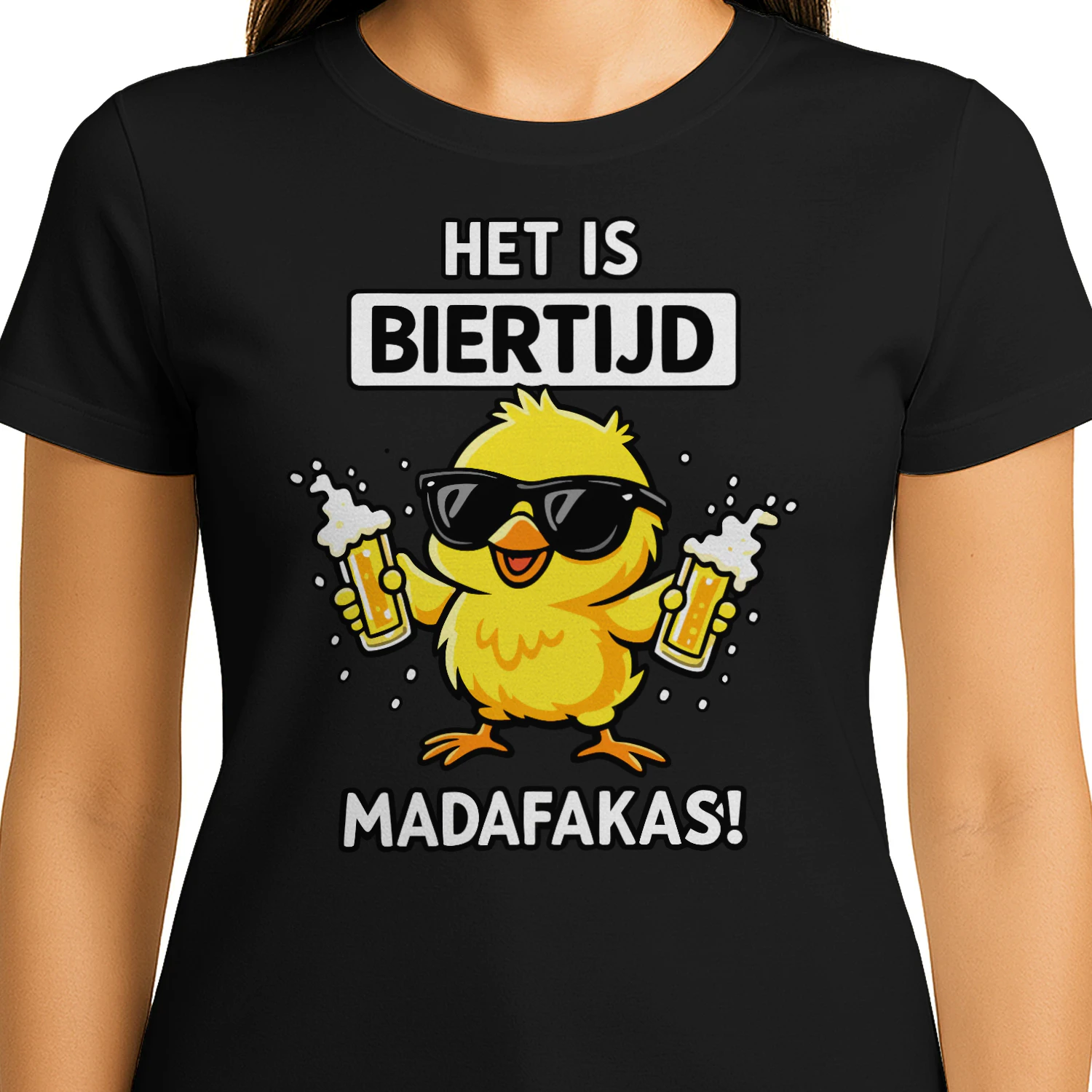 Het Is Biertijd Madafakas – Funny Beer Chick Design for Party Lovers & Dutch Humor Fans