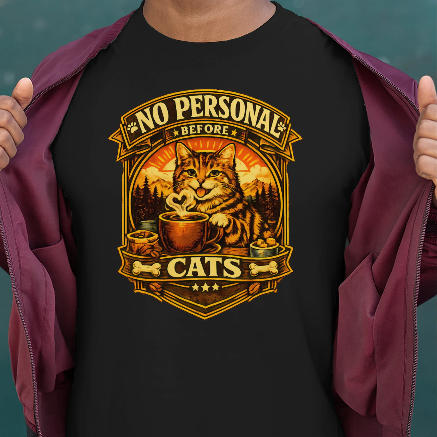 Zero Meows Given Shirt – Graffiti Street Cat Tee, Neon Urban Style, Funny Attitude Pet Lover Design