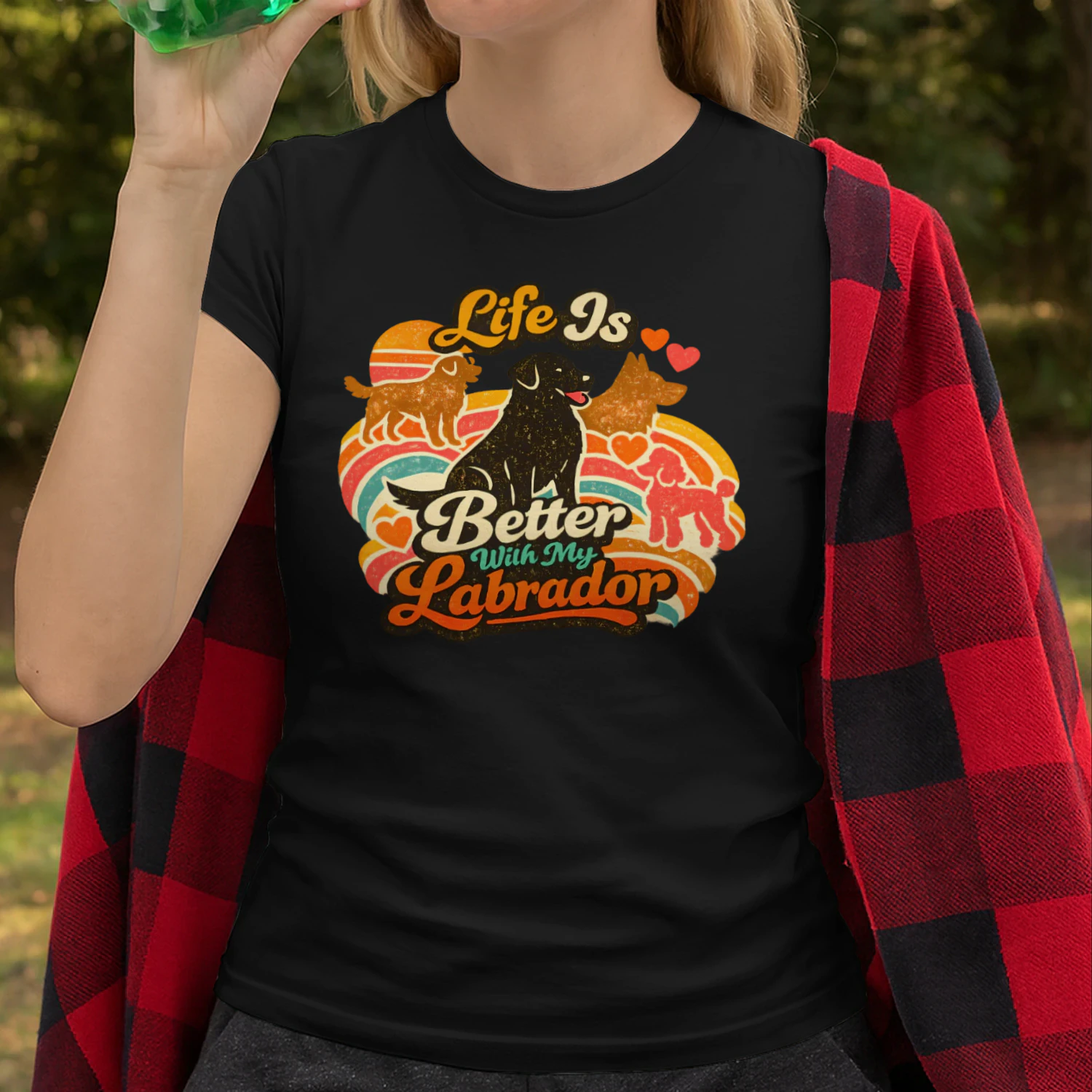 Life Is Better With My Labrador – Retro Vintage Labrador Retriever Tee for Dog Moms, Dog Dads & Pet Lovers