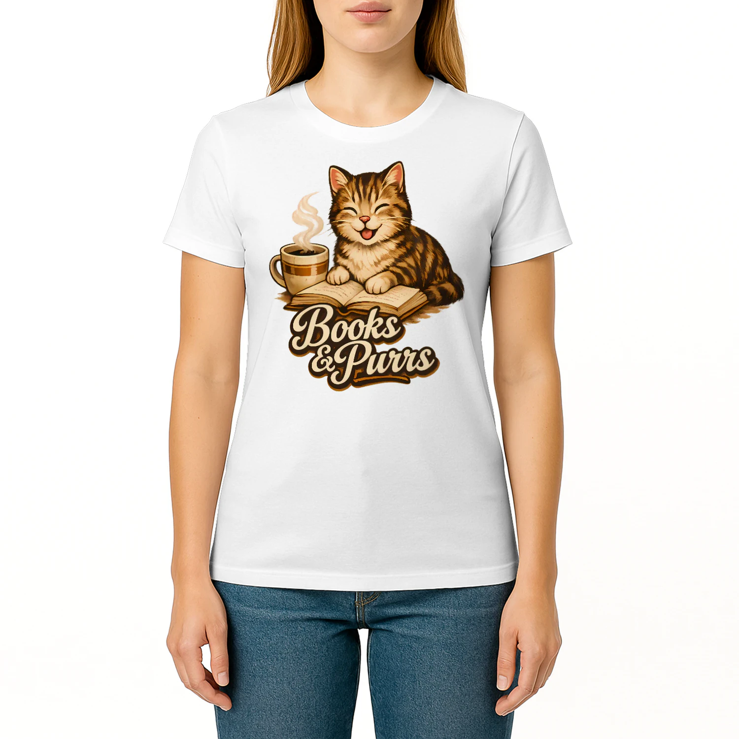 Coffee & Cats Make Everything Better Shirt – Cozy Cat Lover Tee, Warm Coffee Aesthetic Design