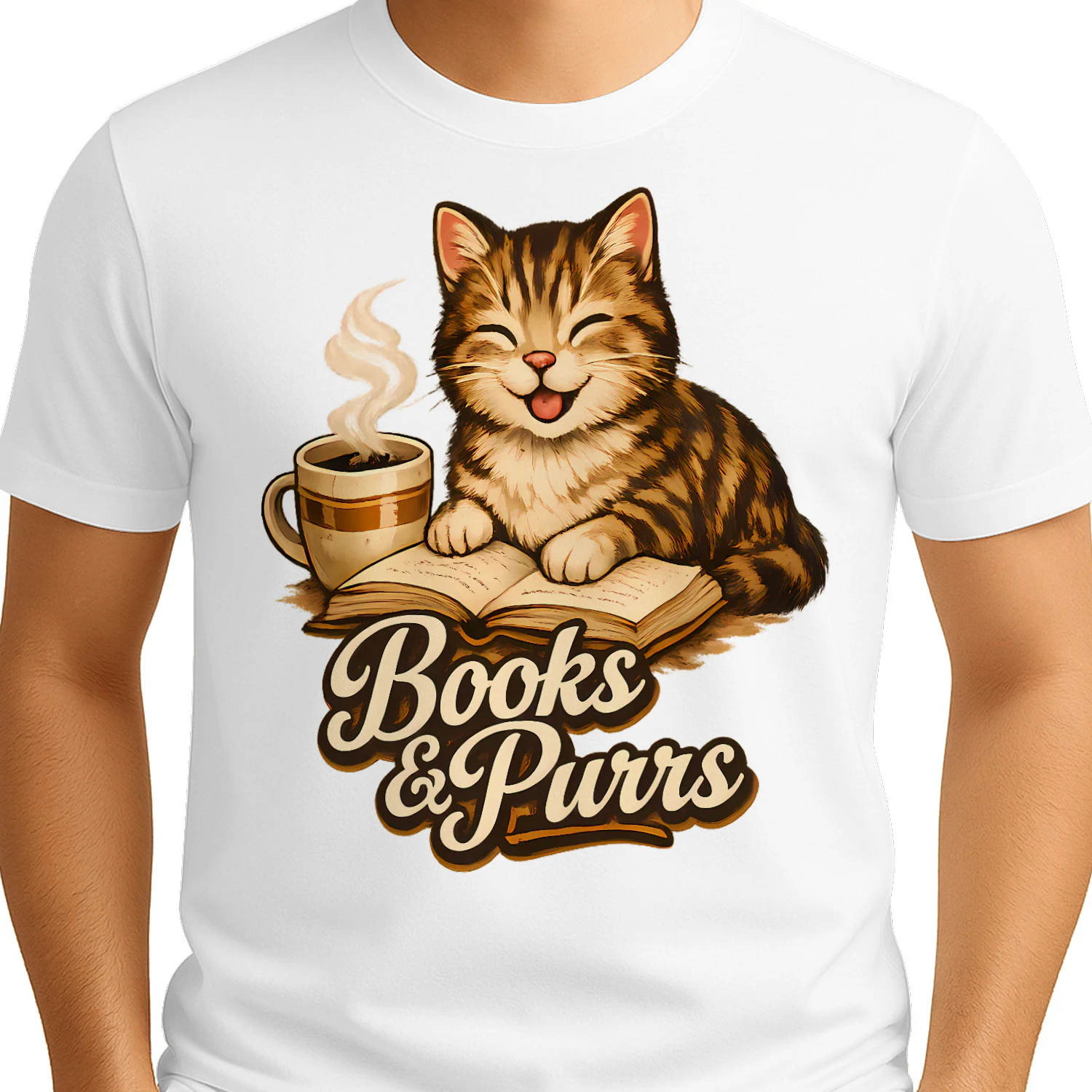 Coffee & Cats Make Everything Better Shirt – Cozy Cat Lover Tee, Warm Coffee Aesthetic Design