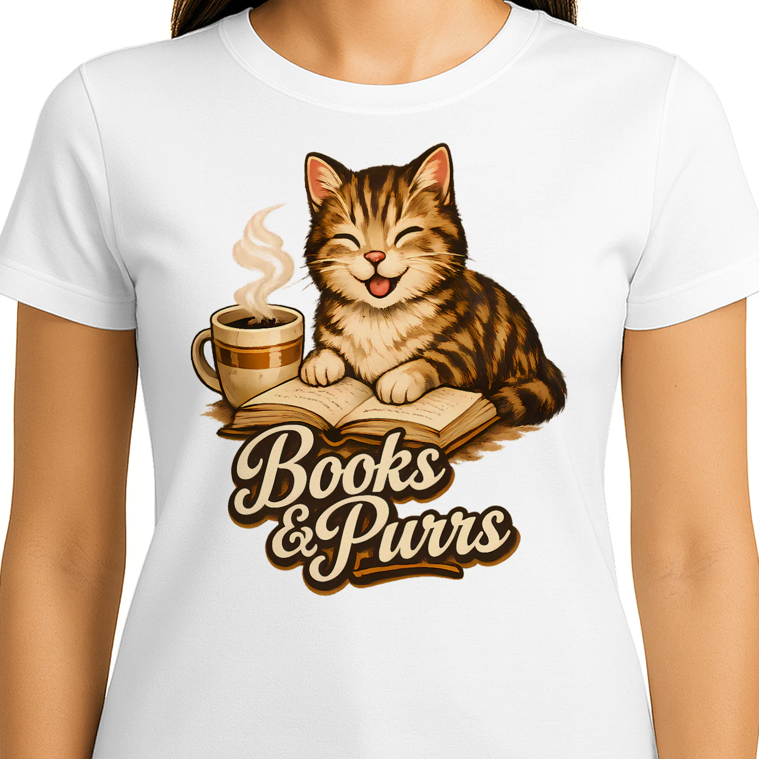 Coffee & Cats Make Everything Better Shirt – Cozy Cat Lover Tee, Warm Coffee Aesthetic Design