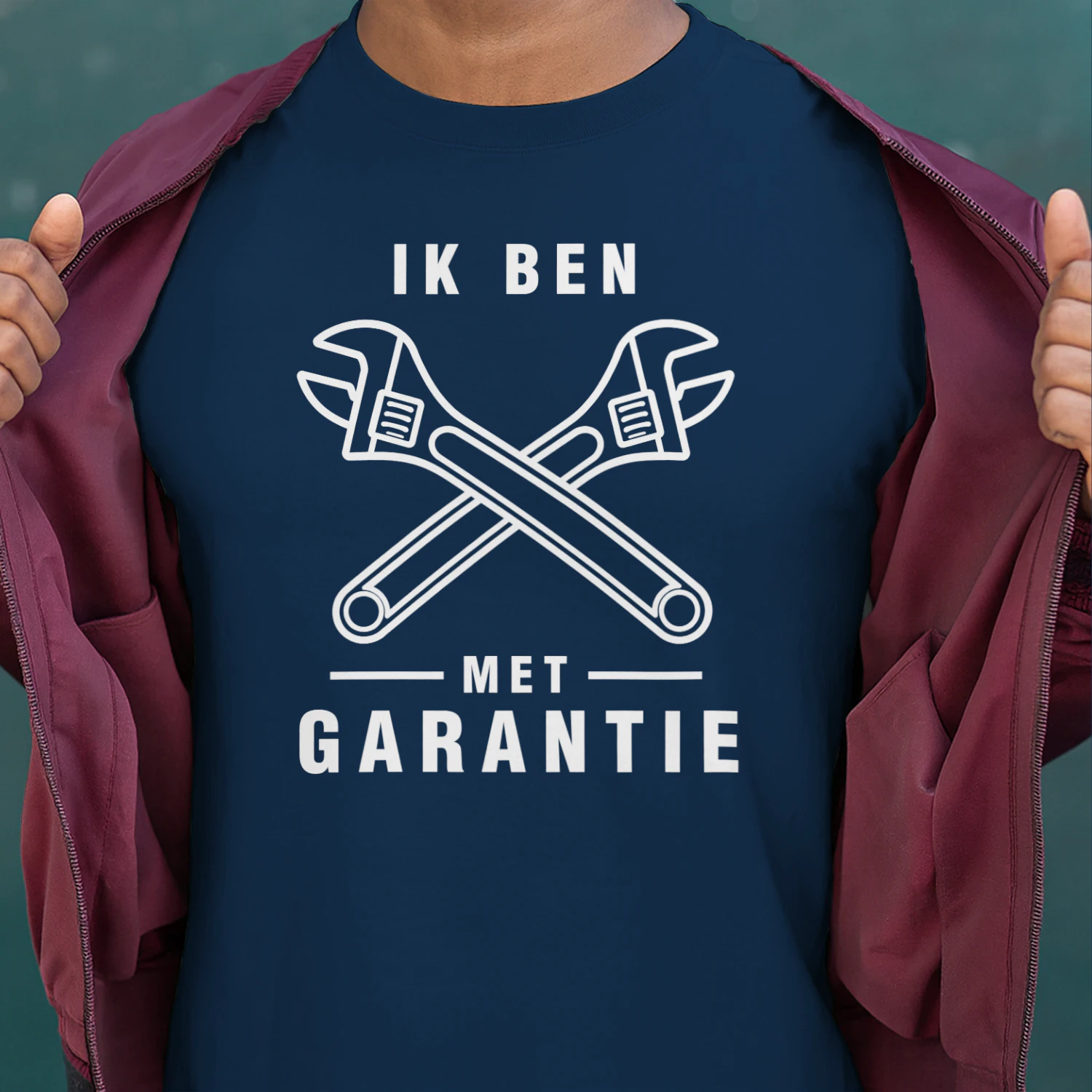 IK BEN MET GARANTIE – Grappig Klusser T-shirt voor Handige Mannen