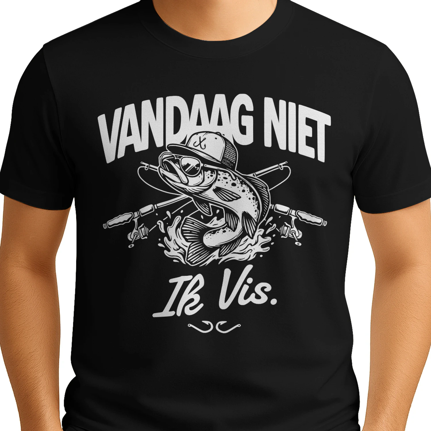 Vandaag Niet, Ik Vis – Retro Fishing Design