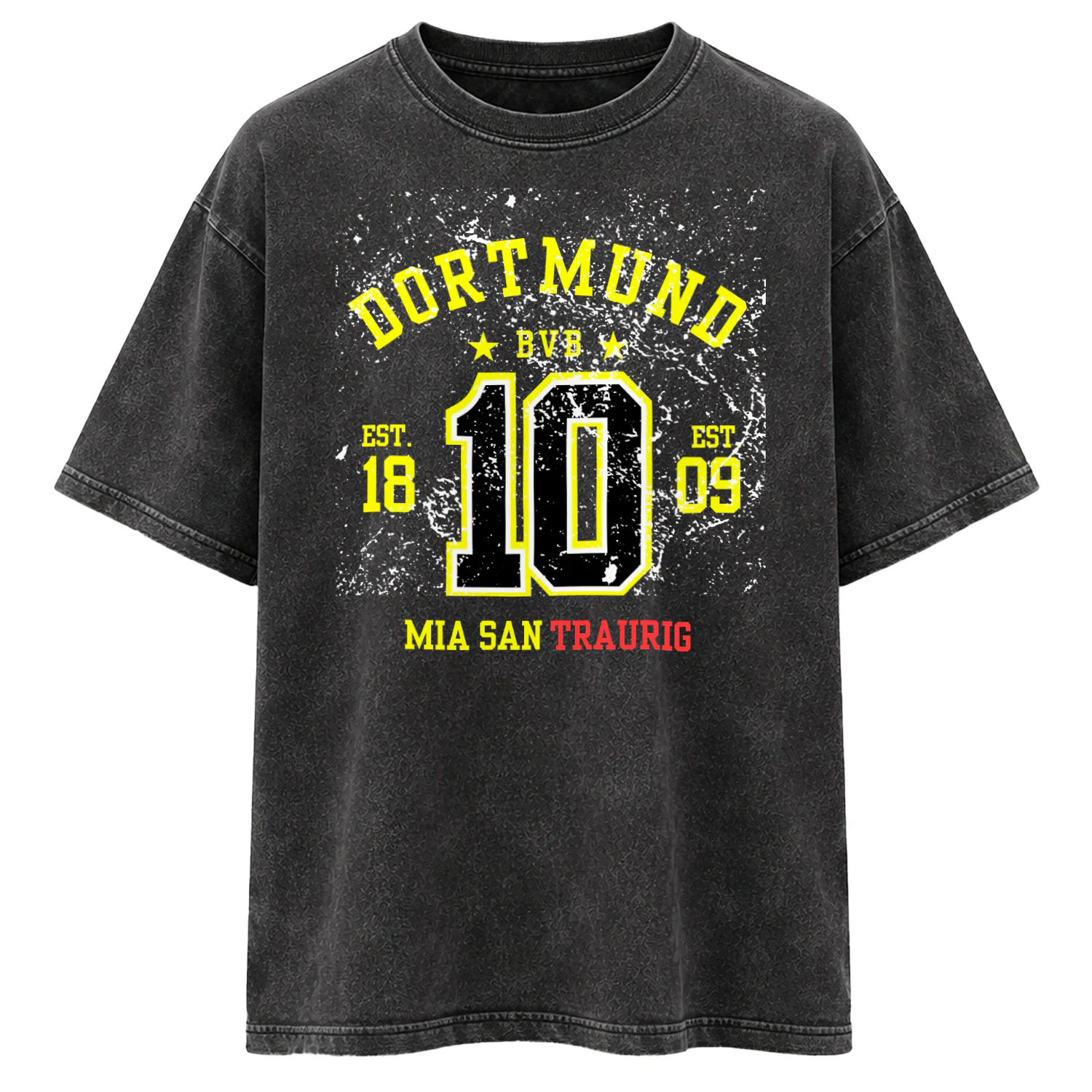 Oversize Fußball Shirt "10" – Vintage Gelb Schwarz | Urban Fan Style