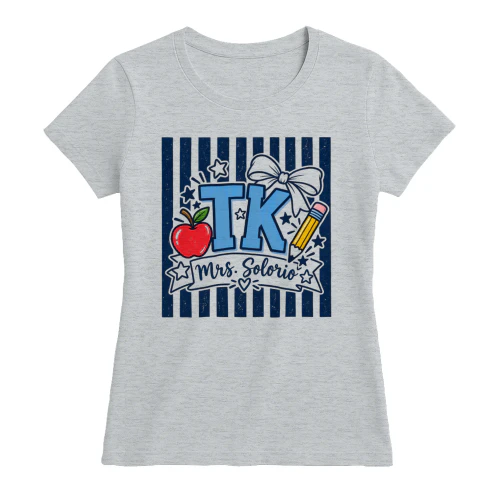 TK Teacher Cute Pencil Apple Graphic