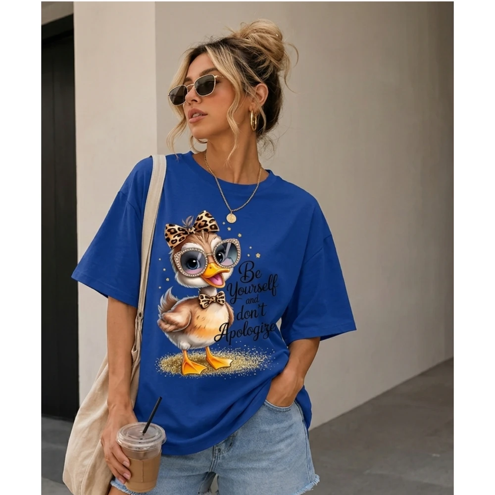 Be Yourself Duck Graphic Tee - Cute Vintage Sunglasses T-Shirt