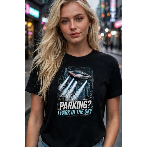 Cybertruck Flying Meme Cyberpunk Graphic Tee