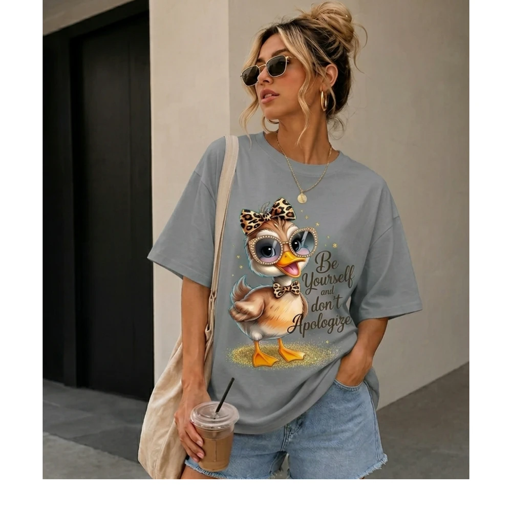 Be Yourself Duck Graphic Tee - Cute Vintage Sunglasses T-Shirt