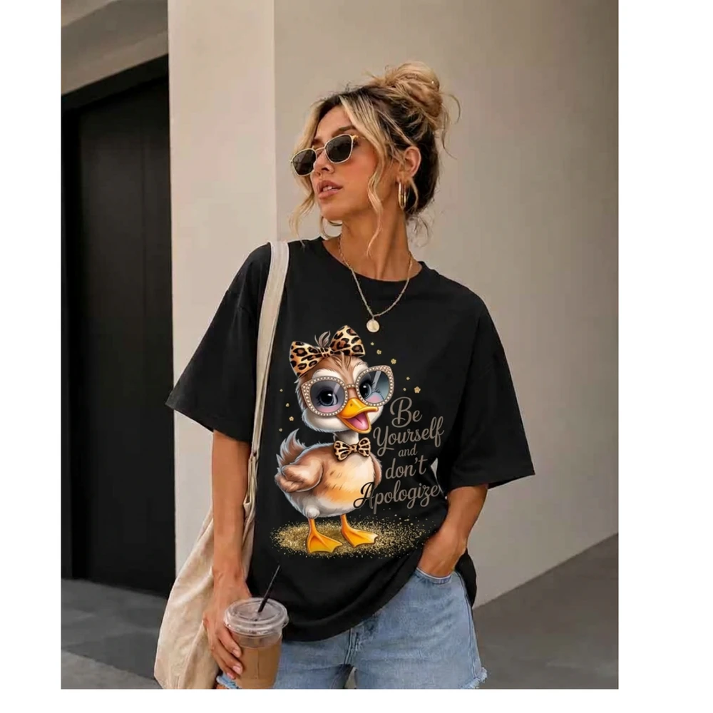 Be Yourself Duck Graphic Tee - Cute Vintage Sunglasses T-Shirt