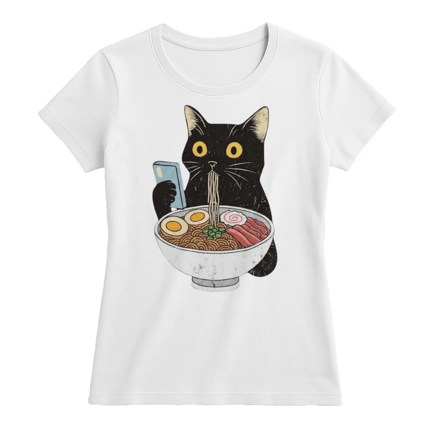 Cool Sunset Vacation Cat Graphic Tee - Retro 80s Sunset Cat T-Shirt