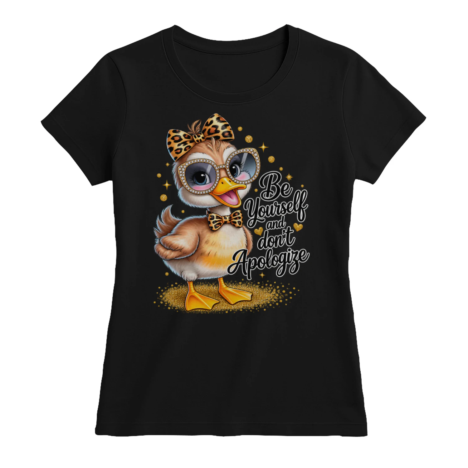 Be Yourself Duck Graphic Tee - Cute Vintage Sunglasses T-Shirt
