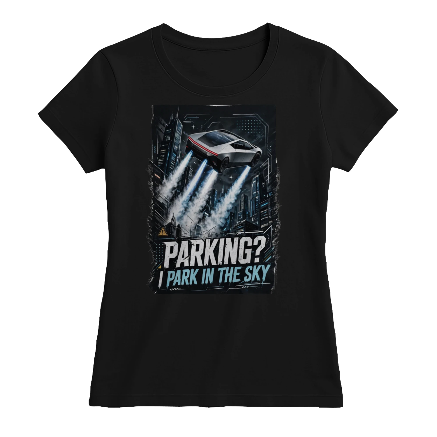 Parking? I Park In The Sky Funny Cybertruck Graphic Tee
