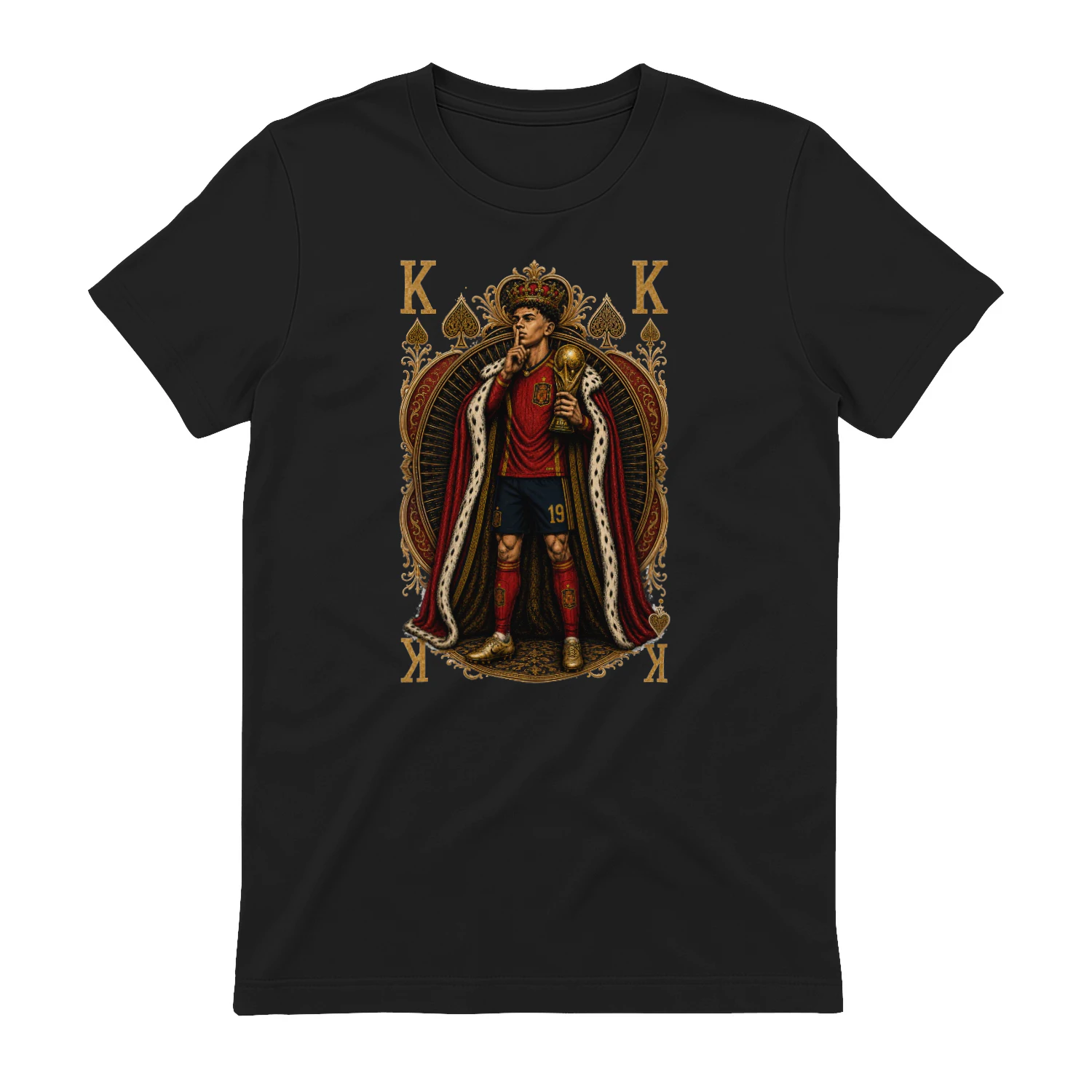 King of the Pitch – Royal Football Illustration  T-Shirt