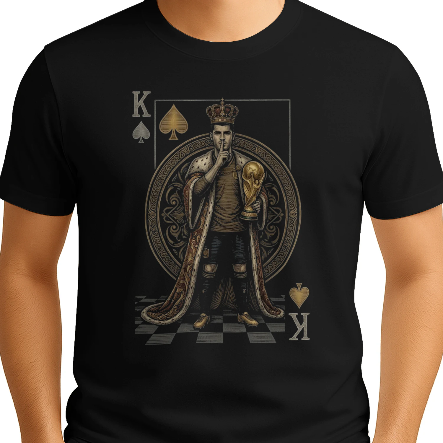 King of the Pitch – Royal Football Illustration  T-Shirt