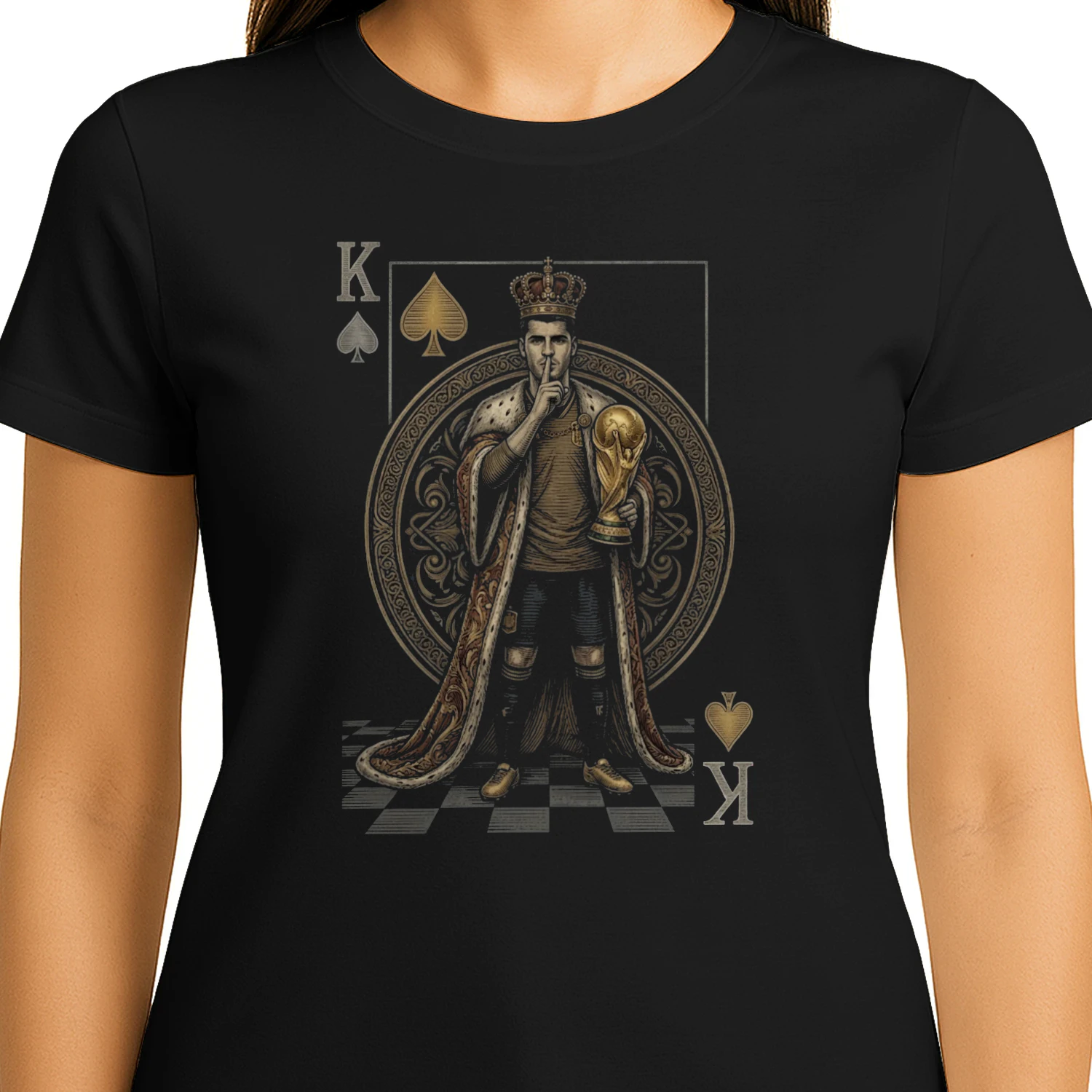 King of the Pitch – Royal Football Illustration  T-Shirt