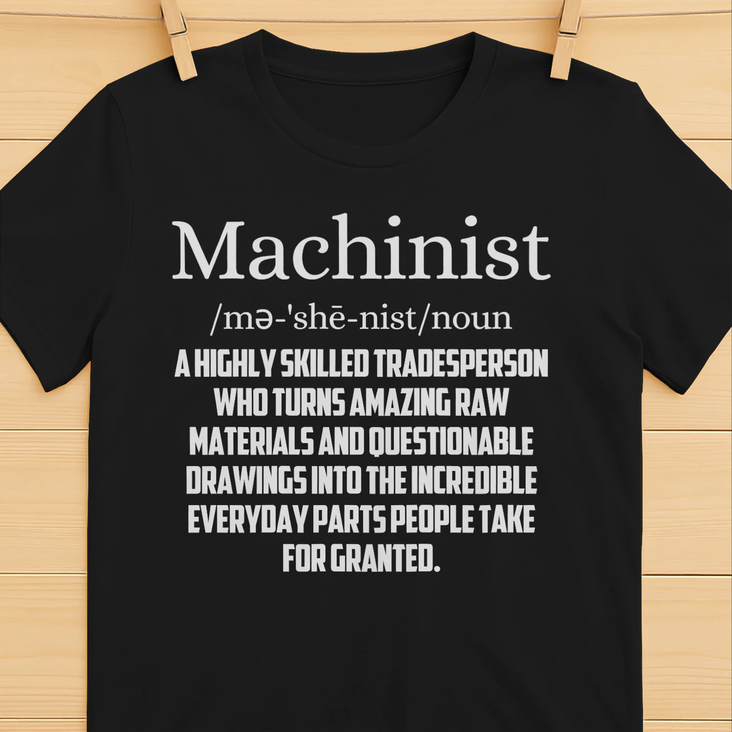Machinist highly skilled tradesperson
